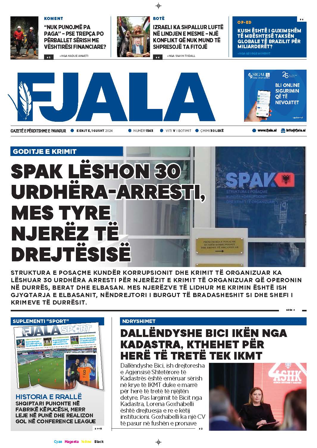 Gazeta Fjala, 1 Gusht 2024 - Gazeta Fjala