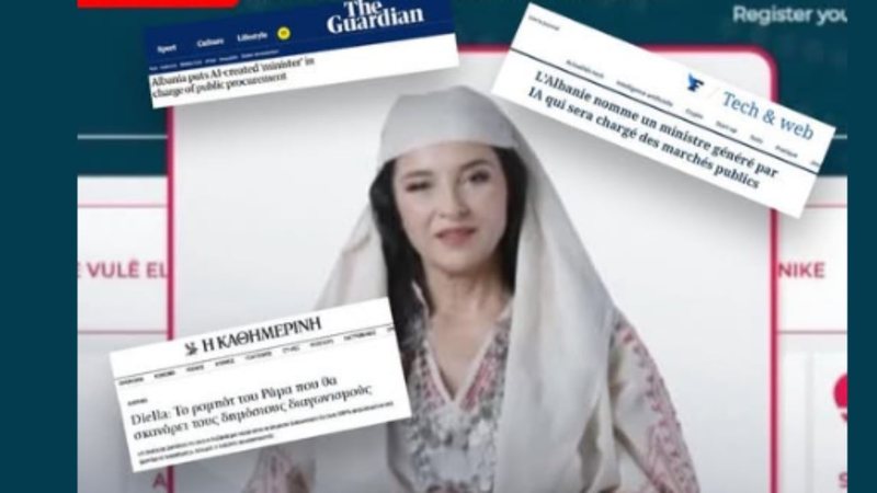 Ministrja për Inteligjencën Artificiale/ Diella pushton mediat e botës