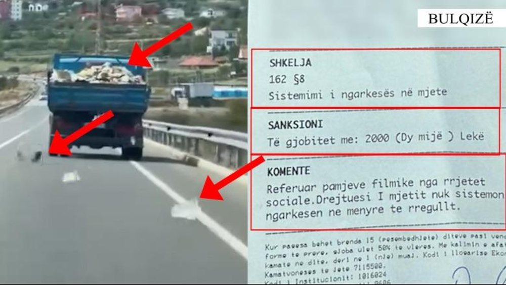 E pazakontë! Policia gjobit makinën e Bashkisë së Bulqizës
