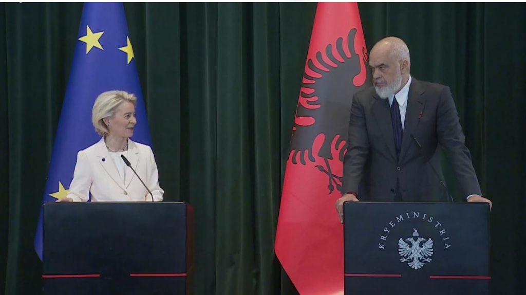 Ursula von der Leyen: Jam e impresionuar nga shpejtësia e Shqipërisë