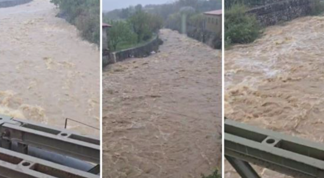 Lumi Seman del nga shtrati/ Përmbytje në Lushnje dhe Divjakë, qindra hektarë tokë bujqësore nën ujë