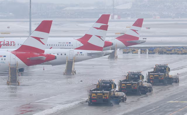 Paralizohet aeroporti i Vjenës, anulohen mbi 150 fluturime