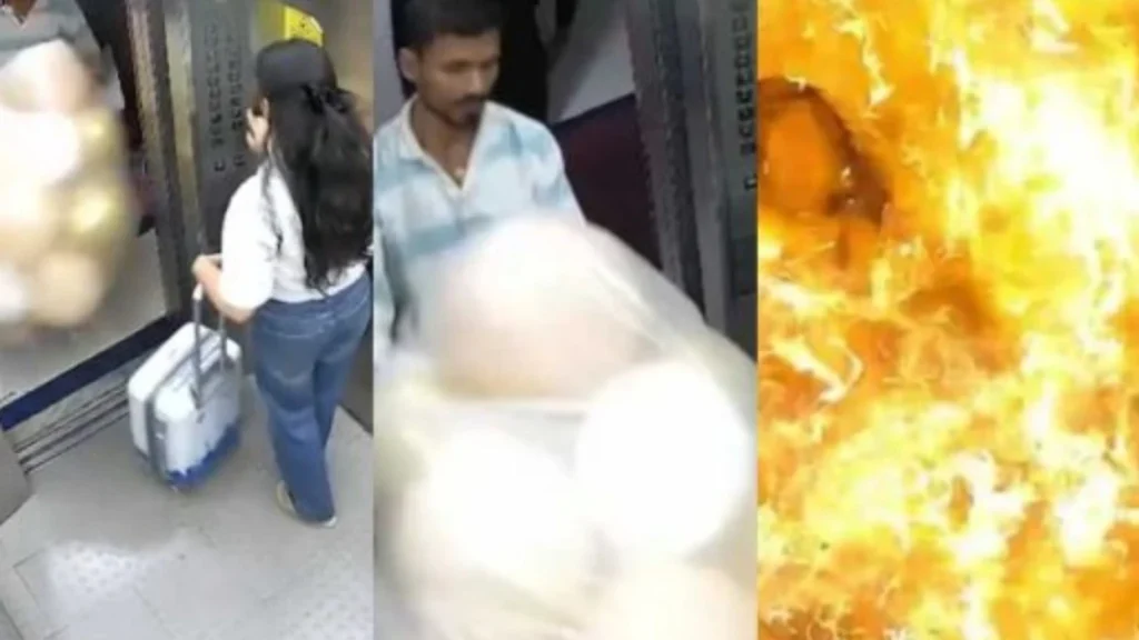 Momenti i frikshëm/ Tullumbace të mbushura me gaz shpërthejnë brenda një ashensori në Mumbai
