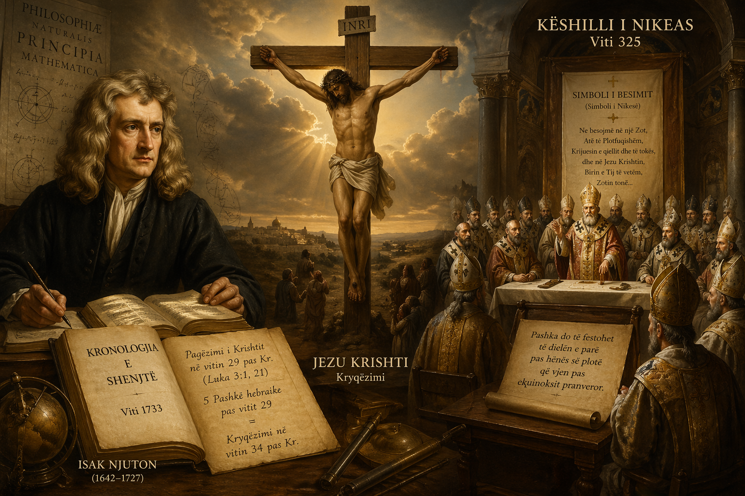 12:00 Nga Leonard Veizi/ Kryqëzimi i Krishtit, Isak Njutoni dhe “Kronologjia e Shenjtë”