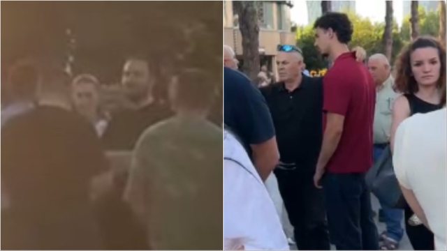 Ervin Salianji i bashkohet protestës në Tiranë, i shoqëruar nga Alesia Balliu dhe Asllan Dogjani