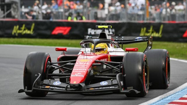 19 46 Strategjia e Ferrarit funksionon  Hamilton arrin fitoren e parë me  kokëkuqen  në Formula 1  Antonelli  digjet  në fund