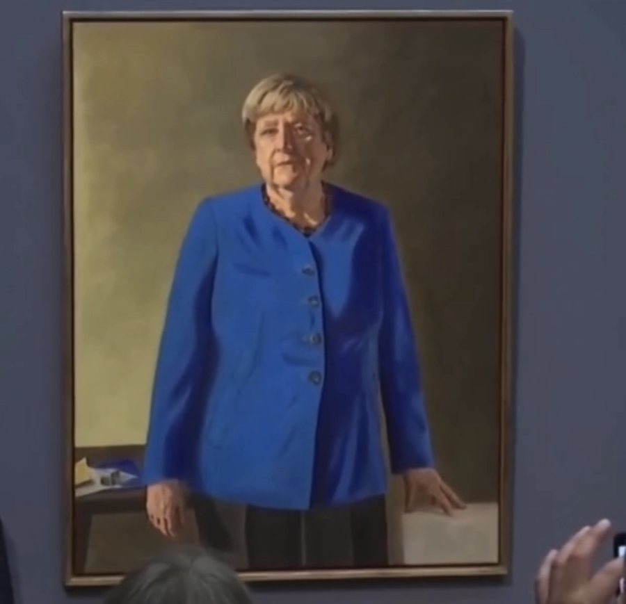 Angela Merkel zbulon portretin e saj zyrtar, do të vendoset në galerinë e kancelarëve gjermanë