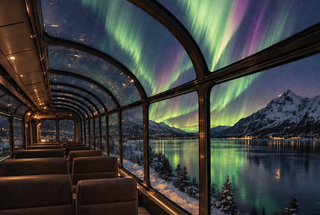 Norvegjia vendos trenin panoramik të natës për të parë aurorën boreale