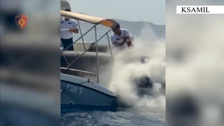 11:35 Ksamil/ Mjeti lundrues u përfshi nga flakët, shpëtohen 4 turistët gjermanë
