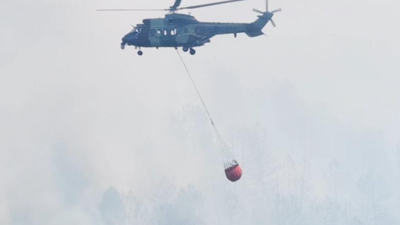 Zjarret/ 4 helikopterë në Bardhaj-Myselim të Shkodrës dhe në Kalivaç-Zimaj të Lezhës, aktive vatrat në Tiranë e Dibër