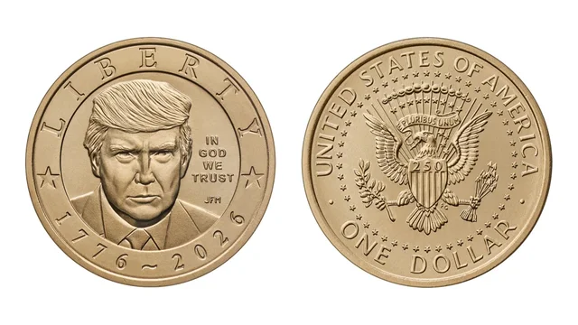 Del në shitje monedha 1 dollarëshe me fytyrën e Trump dhe në ngjyrë ari