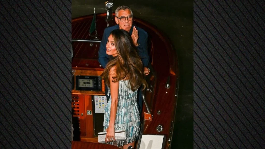 Amal Clooney mahnit në Venecia me fustanin Prada, George e komplimenton publikisht