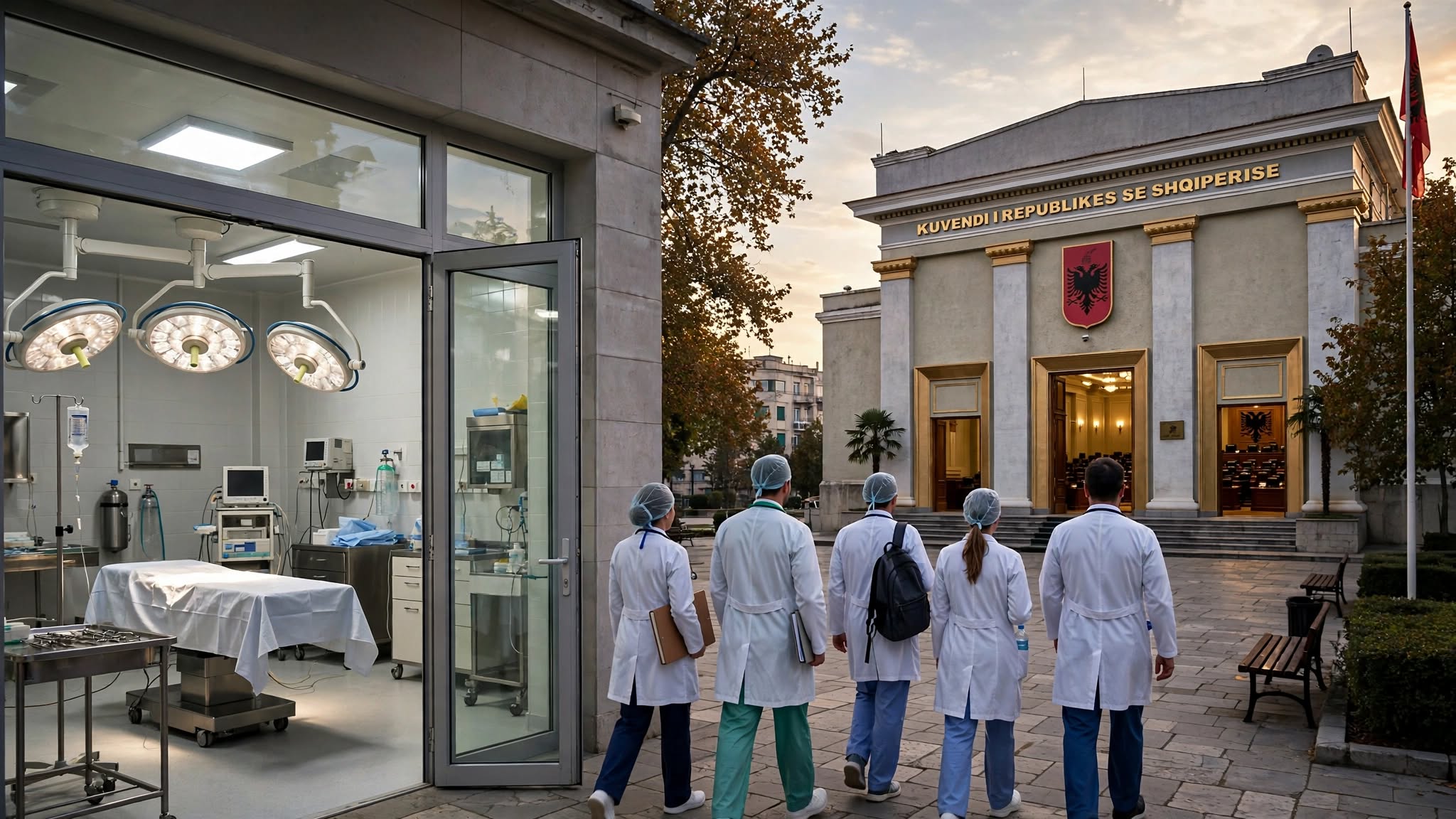 07:00 Nga Leonard Veizi/ Nga salla e operacionit në sallën e Parlamentit, kardiologët braktisin bisturinë