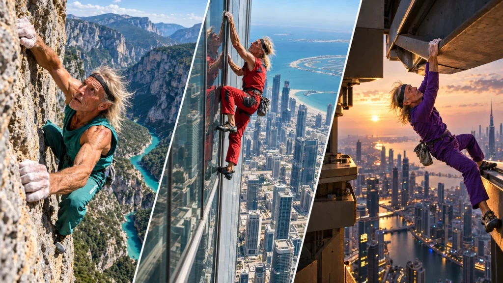 Alain Robert, njeriu që ngjitet pa litar aty ku shumica nuk guxojnë as të shikojnë poshtë