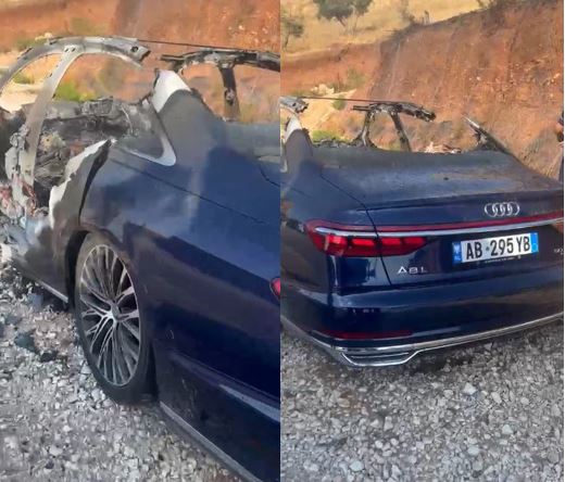 Digjet një Audi A8 në rrugën e bypass-it pranë Radhimës (VIDEO)