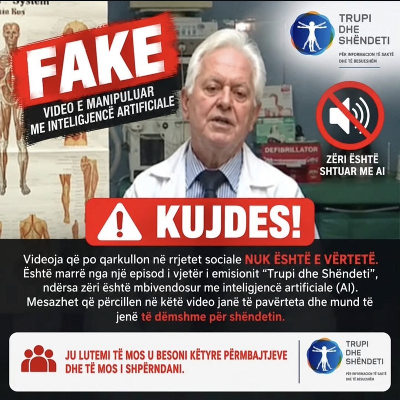 Video të falsifikuara, me inteligjencë artificiale, reklamojnë barna dhe kura të rreme, me rrezikshmëri të lartë…