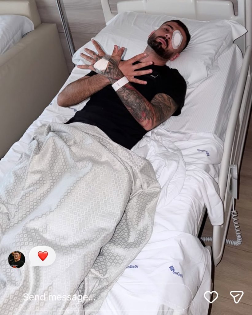 U plagos në protestë me plumb gome, Erjon Vishkulli ndan foton nga spitali në Itali: Zoti do të krijojë lehtësim pas vështirësive