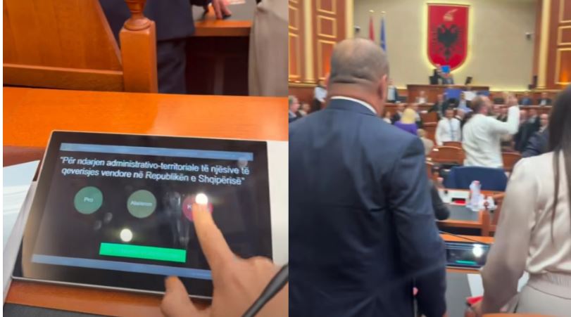 09:01 “Kundër dhe dritë e kuqe”, Marjana Koçeku publikon videon e momentit të votimit të ligjit për Hartën e re Territoriale